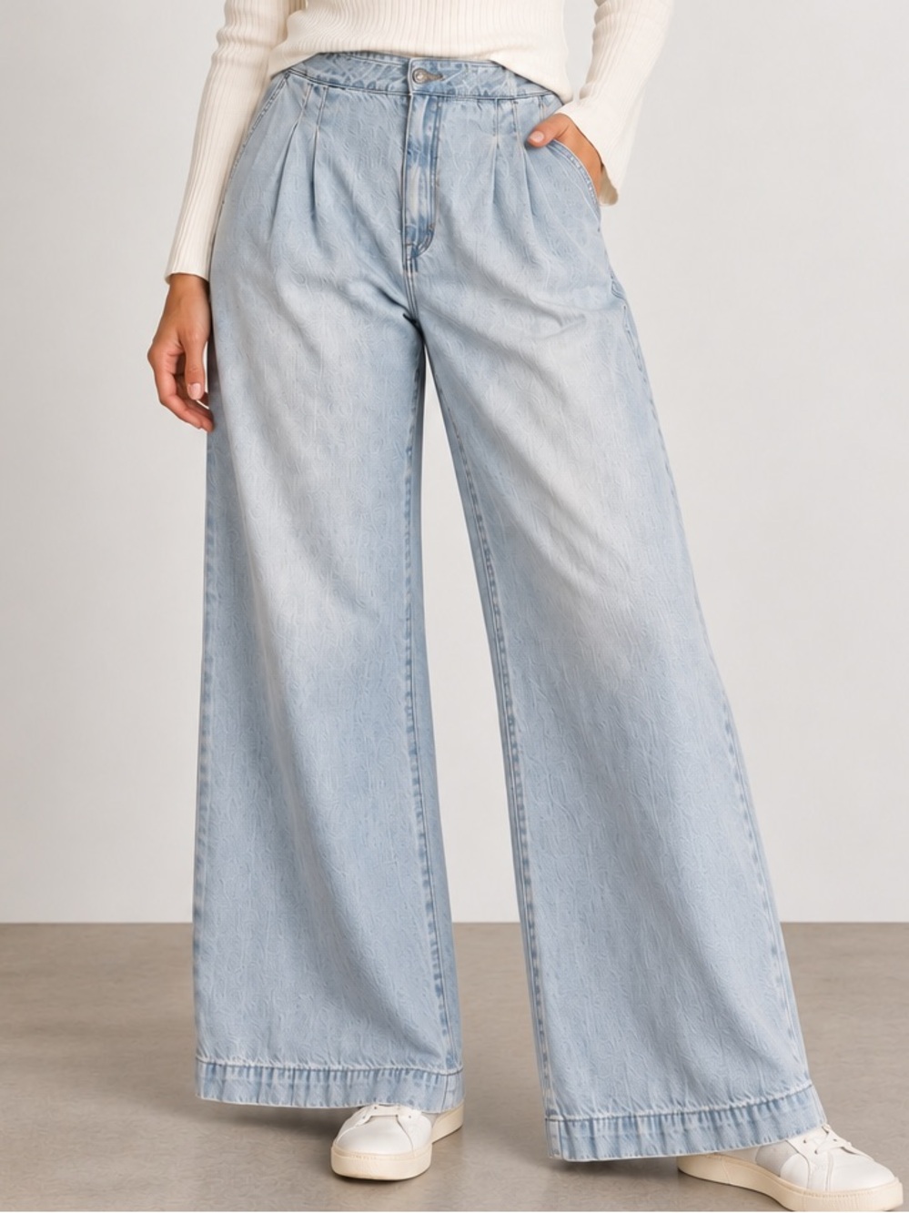 Madewell Curvy Harlow Wide Leg Trouser Jeans Light Wash Size 33